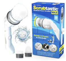 Bell+Howell Scrubtastic Max Spin Scrubber Rechargeable 2 Brush Heads Cordless - £22.94 GBP
