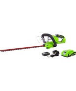 Greenworks 24V 22&quot; Cordless Hedge Trimmer, 2.0Ah Battery and Charger Inc... - £130.60 GBP
