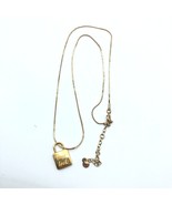 Baublebar Necklace Love Lock Pendant Gold Tone  - $7.84