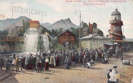 Southport Inghilterra ~ Fiume Grotte &amp; Helter Faro ~1908 Kenyon Cartolina - £9.23 GBP