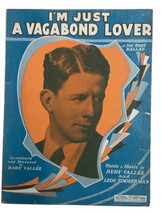 Sheet Music 1929 I&#39;m Just A Vagabond Lover Rudy Vallee Zimmerman Song - £7.89 GBP