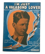 Sheet Music 1929 I&#39;m Just A Vagabond Lover Rudy Vallee Zimmerman Song - £7.75 GBP