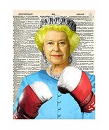 Art N Wordz British Pound Queen Boxing Dictionary Page Pop Art Wall or D... - €21,30 EUR