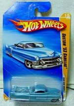 2009 New Models Hot Wheels 15/42 Blue Custom &#39;53 Cadillac Truck Lace Wheels NIB - £7.02 GBP