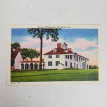 Vintage 1950s Home of Washington Mt Vernon VA Postcard New Old Stock Ephemera - $13.10