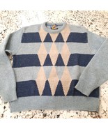 Vintage Pendleton Sweater Men&#39;s size Medium small Blue Diamond argyle Wo... - $506.13 MXN