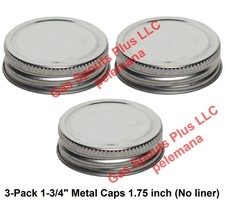 3-Pack 1-3/4&quot; Steel Caps Gallon Qt Oil Can Gas Eagle Delphos 1.75 inch M... - $4.13