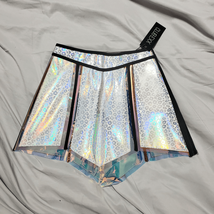 Club Exx Silver Holographic Skirt XS - £31.47 GBP