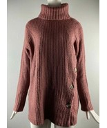 NWT Modern Design Womens Assymetrical Button Front Turtleneck Roseberry ... - £11.08 GBP