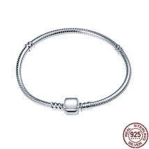 Hot Sale 100% Real  925Silver Bracelet Fit Original Design Beads Charms Bangle D - £24.45 GBP