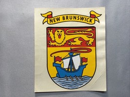Original Vintage Travel Souvenir Luggage Label / Sticker NEW BRUNSWICK C... - $19.78