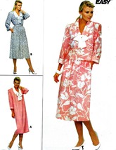 1980s Butterick Sewing Pattern 3756 Womens Blouson Dress or Top &amp; Skirt Family C - £4.69 GBP