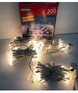 Clear 200 Icicle Lights 18ft. Indoor/Outdoor White Wire-RARE VINTAGE-Shi... - $547.10 MXN