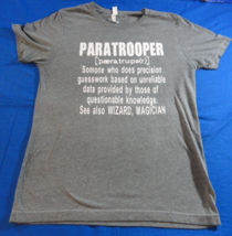 US ARMY MILITARY AIRBORNE JUMP MASTER PARATROOPER DEFINITION SHIRT WOMEN... - $23.48