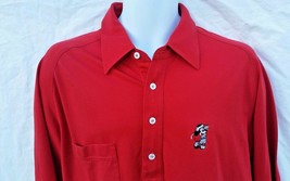 Disney Fashions Mickey Mouse golf  Polo Shirt Red Short Sleeve Men&#39;s XL - $18.88