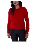 Mario Serrani Womens Cashmere Sweater Red Crewneck Side Slits Long Sleeves - $139.59 CAD