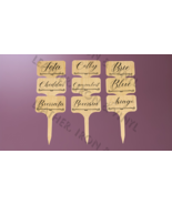 Laser Engraved Bamboo Cheese Markers Charcuterie Party Board - $3.05 CAD