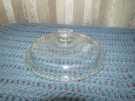 round clear glass lid, only, approx 7.5  in. inside diameter  (blk outsd -3) - £3.13 GBP