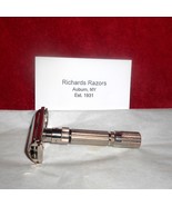 Gillette Fat Boy Razor Adjustable Refurbished Replated Mirror Nickel G1–XG - $150.00