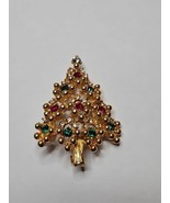 Vintage Gold Tone Christmas Tree Pin/Brooch, 2&#39;&#39; Length - $20.50 CAD