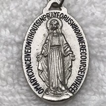 Mother Mary Vintage Pendant Medal Catholic The Madonna - £8.59 GBP