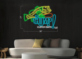 Thump Custom Baits Sign | Led Neon Sign - £306.56 GBP