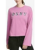 DKNY Sport Relaxed Logo Bell-Sleeve T-Shirt Plum, Size Small - £19.27 GBP