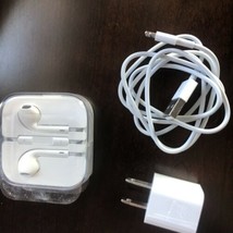 Apple iphone 4-5-6 earbuds &amp; charger new - £19.09 GBP