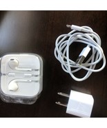 Apple iphone 4-5-6 earbuds &amp; charger new - £18.36 GBP