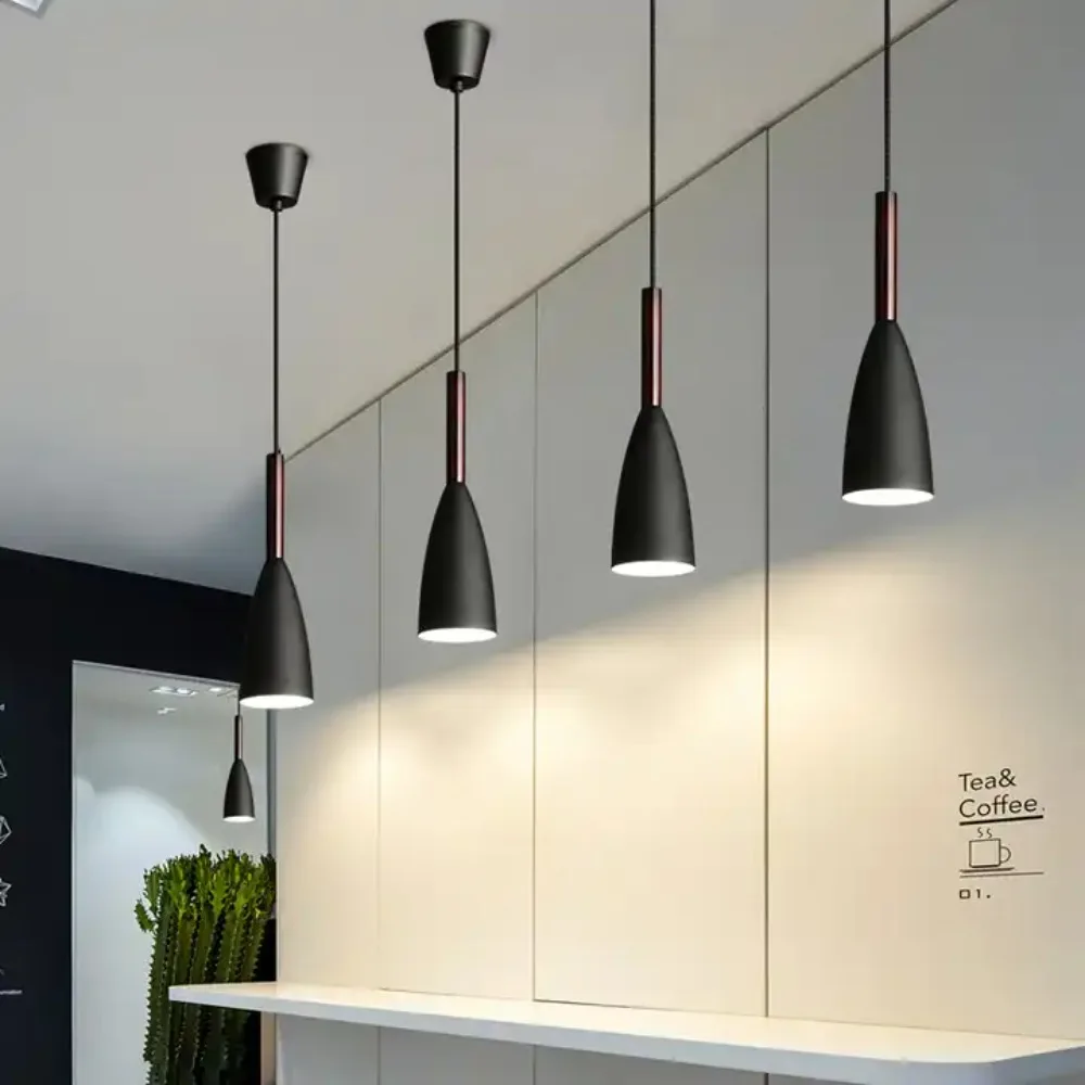 Ic minimalist iron decoration 3 heads chandeliers restaurant bar bedroom pendant lights thumb200