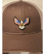 American Eagle Flag Khaki/Tan Mesh Strap back Hat - $34.24 CAD