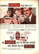 1947 Nescafe Coffee Vintage Ad Wonderful Coffee what kind is it nostalgi... - £16.91 GBP