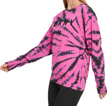 DKNY Womens Activewear Sport Tie Dyed Logo Top Color Rebel Pink Size X-S... - £37.28 GBP