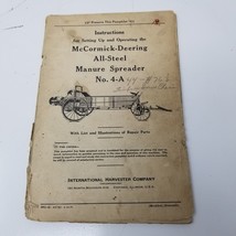 McCormick Deering Manure Spreader 4-A All Steel Instructions 1939 Repair... - £14.82 GBP