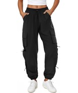 Women&#39;S Lightweight Waterproof Baggy Joggers With Pockets - Parachute Cargo - $56.14 CAD