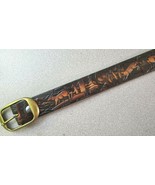 Deer Running Genuine Leather,100%Top Grain,1 1/2&quot; wide,Antique finish - $33.78 CAD