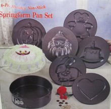 8 Piece Springform Pan Set Non-stick Holiday/Special Occasions Bake Set - £14.49 GBP