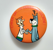 Jetsons Cheer Up George Astro Dog Pinback Button Badge 1983 Licensed Pin... - £10.09 GBP