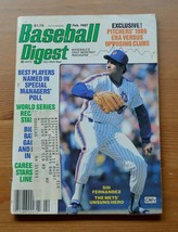 Baseball Digest - February 1987 - Sid Fernandez of the New York Mets - £6.12 GBP