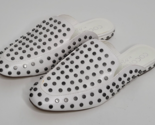 Coconuts by Matisse Kitty Mules Flats Womens 8.5 White Studded Shoes - $36.99