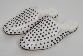 Coconuts by Matisse Kitty Mules Flats Womens 8.5 White Studded Shoes - $36.99