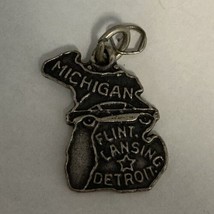 Vintage 925 Sterling Silver State of Michigan Charm - £9.26 GBP