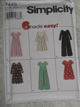 Simplicity Pattern 7443 Misses&#39; Dress &amp; Jumpsuit 6 Styles Sizes 6-8-10 Uncut - £6.20 GBP