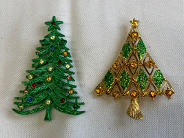 Christmas Brooch Lot Jewelry Holiday Scatter Pin Mylu Monet AK Christoph... - £31.25 GBP