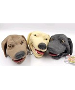 Lot Of 3 New Schylling Dog Hand Puppet Rubber Black Chocolate Yellow Lab... - $32.66