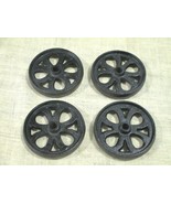 4 CAST IRON WHEELS CART FACTORY FARM RANCH STEAMPUNK TABLE HIT MISS WHEE... - $1,042.05 MXN