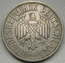 1955-G Germany 1 Mark XF Coin AD944 - $338.45