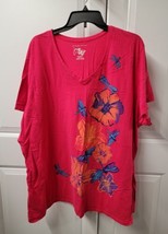 JMS Women&#39;s T-Shirt Size: 5X CUTE Pink Dragonfly - £11.60 GBP