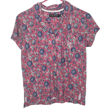 Lauren Ralph Lauren Floral Button Shirt Sz Petite Small Logo Pocket Black Label - £21.18 GBP