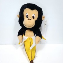 Monkey Gorilla Black Banana Plush Stuffed Animal Classic Toy Co Large 14&quot; - £21.01 GBP